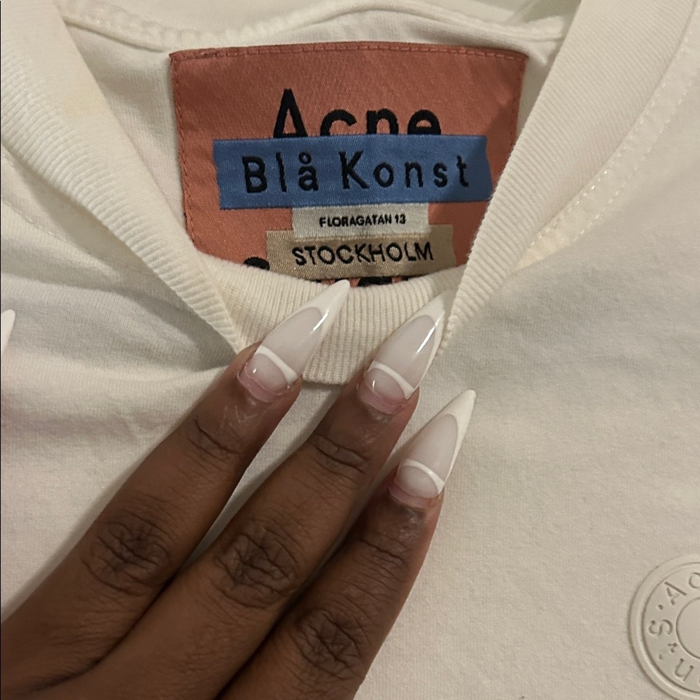 Acne Studios Cream Logo Tee